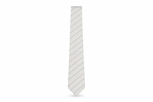 Front view of Autograph men’s multicoloured striped silk pointed tie one size