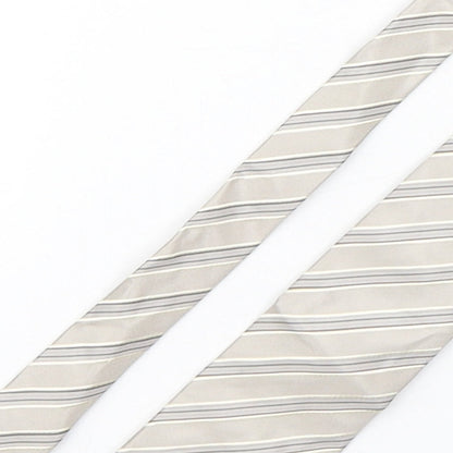 Autograph Mens Multicoloured Striped Silk Pointed Tie One Size