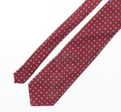 Marks and Spencer Mens Multicoloured Geometric Silk Pointed Tie One Size