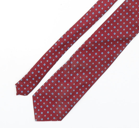 Marks and Spencer Mens Multicoloured Geometric Silk Pointed Tie One Size
