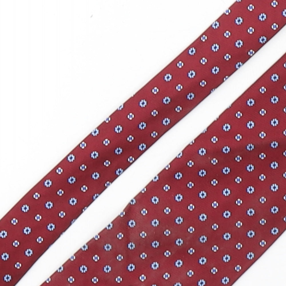 Marks and Spencer Mens Multicoloured Geometric Silk Pointed Tie One Size