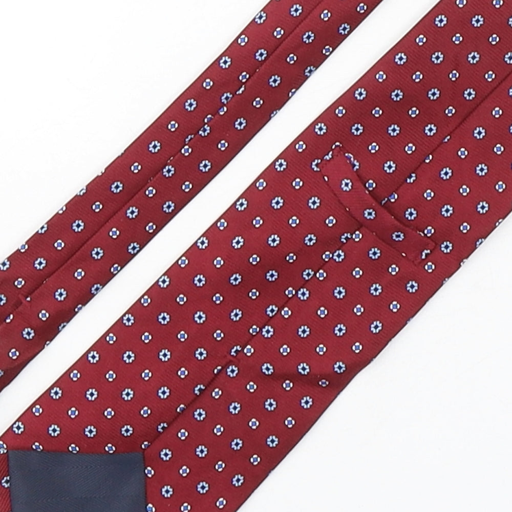 Marks and Spencer Mens Multicoloured Geometric Silk Pointed Tie One Size