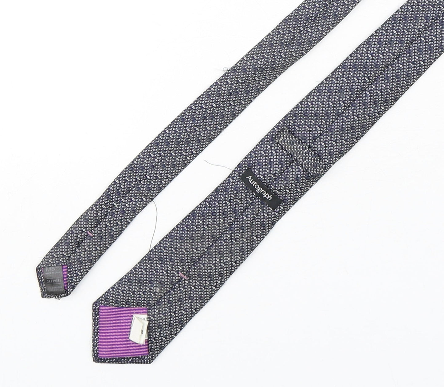 Autograph Mens Multicoloured Plaids & Checks Silk Pointed Tie One Size