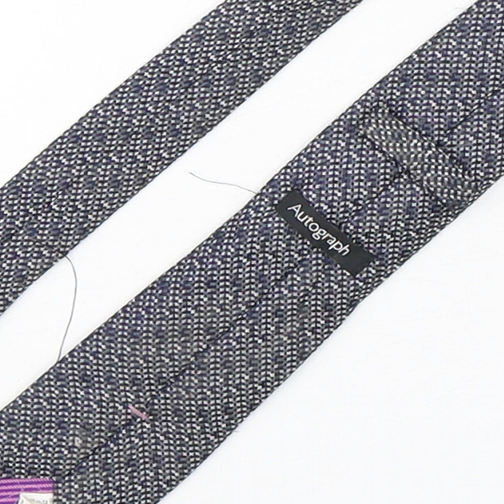 Autograph Mens Multicoloured Plaids & Checks Silk Pointed Tie One Size