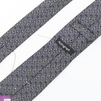 Autograph Mens Multicoloured Plaids & Checks Silk Pointed Tie One Size