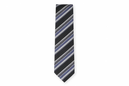 Front view of Next men’s multicoloured striped polyester pointed tie one size