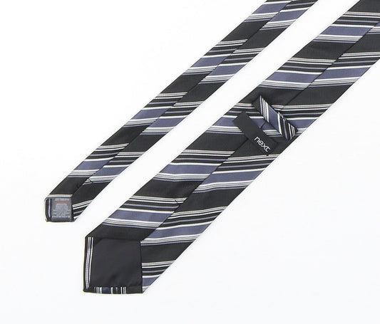 NEXT Mens Multicoloured Striped Polyester Pointed Tie One Size