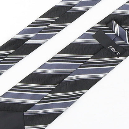 NEXT Mens Multicoloured Striped Polyester Pointed Tie One Size