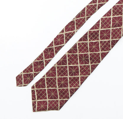 Je Suis Mens Multicoloured Plaids & Checks Silk Pointed Tie One Size