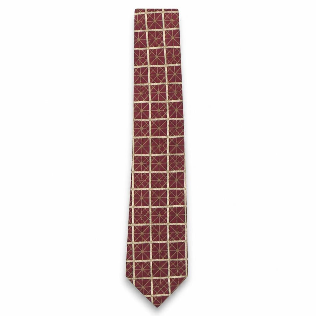 Front view of Je Suis men’s multicoloured plaids & checks silk pointed tie one size