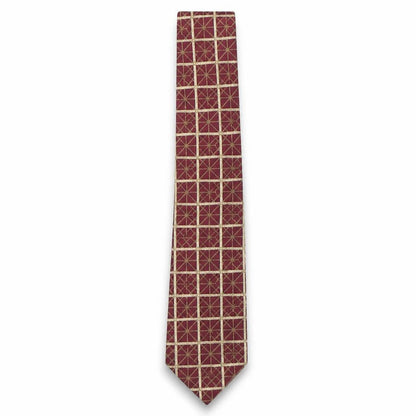 Front view of Je Suis men’s multicoloured plaids & checks silk pointed tie one size