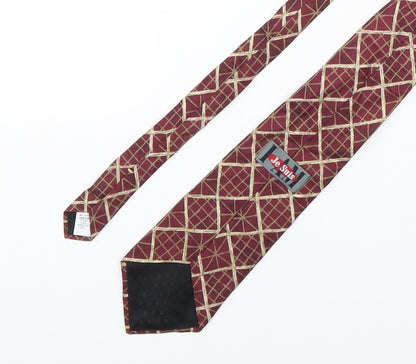 Je Suis Mens Multicoloured Plaids & Checks Silk Pointed Tie One Size