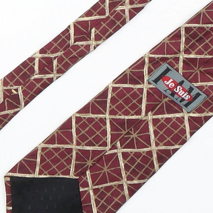 Je Suis Mens Multicoloured Plaids & Checks Silk Pointed Tie One Size