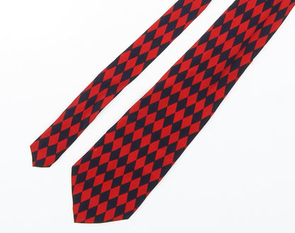 Jose Piscador Mens Multicoloured Plaids & Checks Silk Pointed Tie One Size