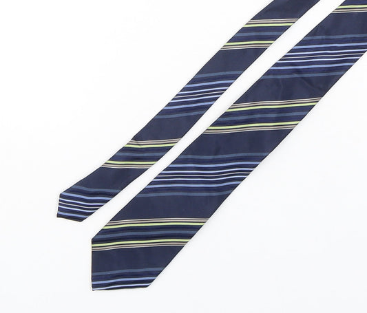 NEXT Mens Multicoloured Striped Silk Pointed Tie One Size