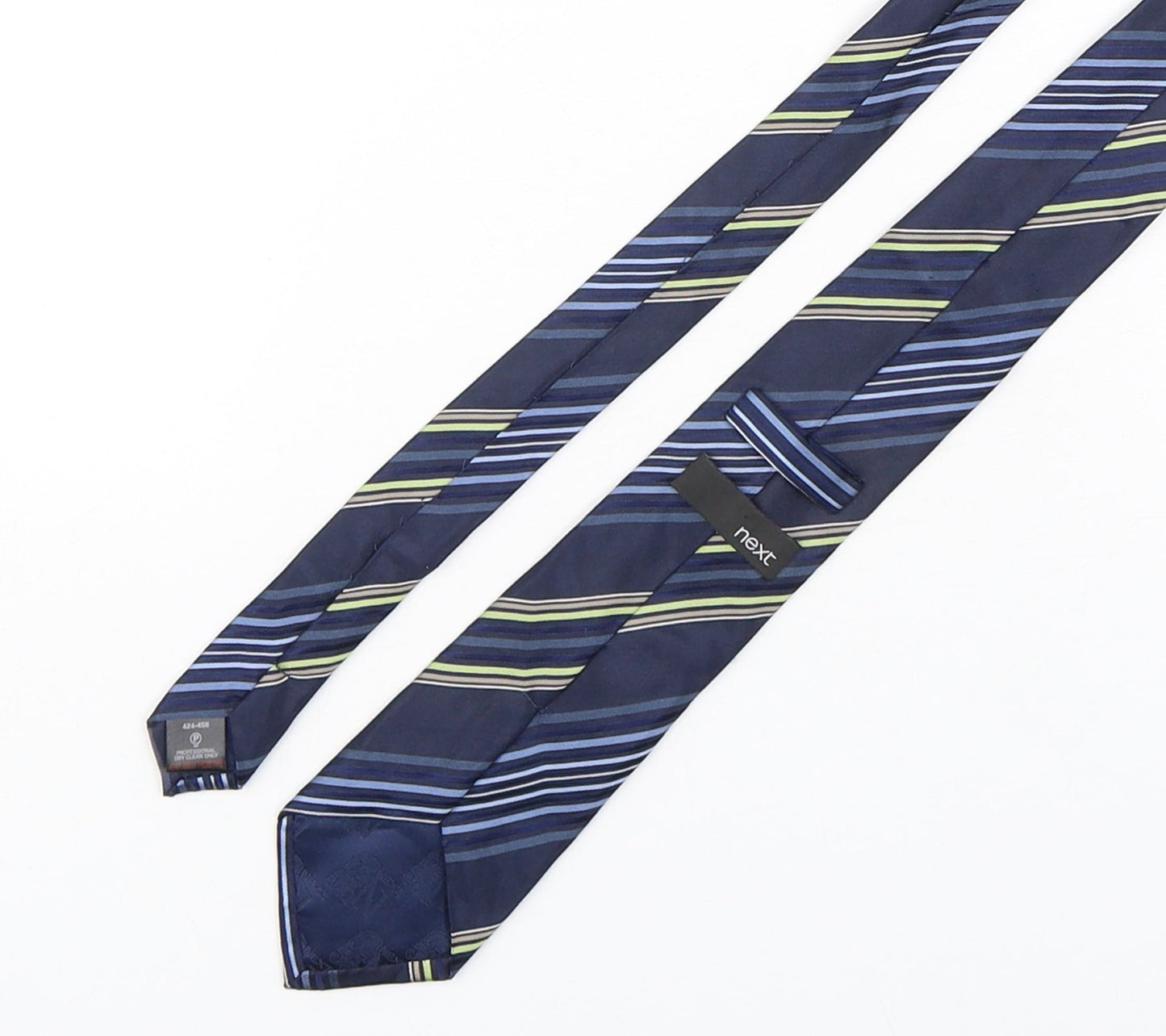 NEXT Mens Multicoloured Striped Silk Pointed Tie One Size