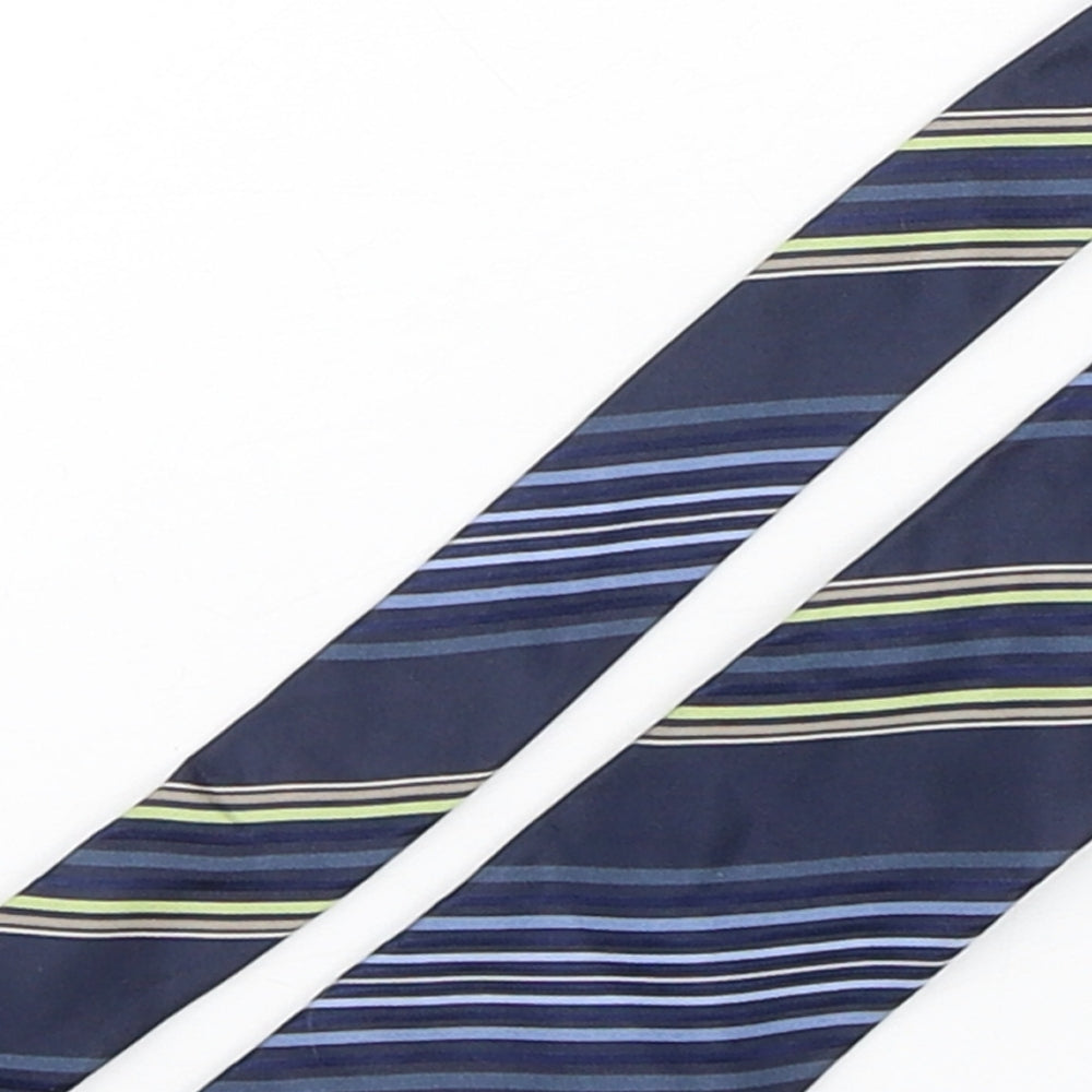 NEXT Mens Multicoloured Striped Silk Pointed Tie One Size