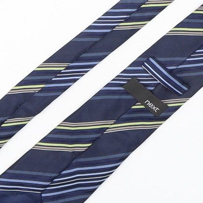 NEXT Mens Multicoloured Striped Silk Pointed Tie One Size