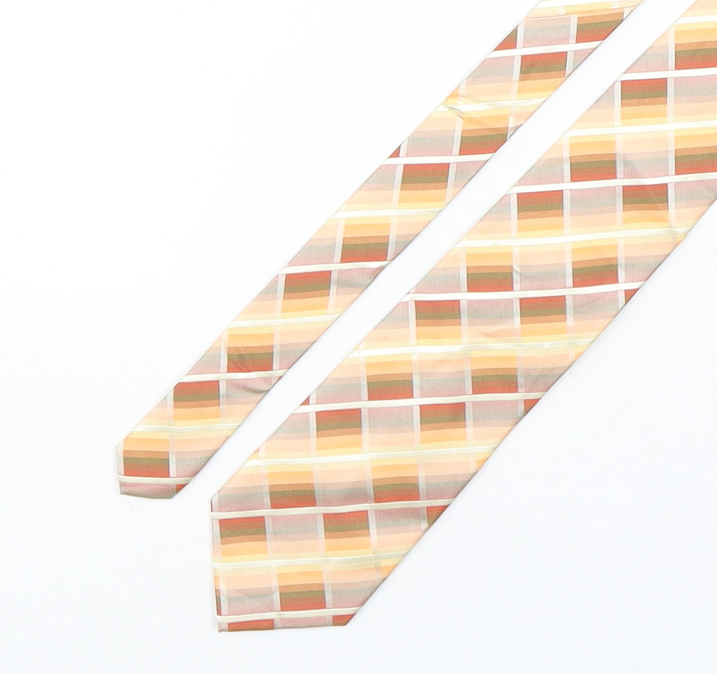 Althrupp & Peel  Mens Multicoloured Plaids & Checks Silk Pointed Tie One Size