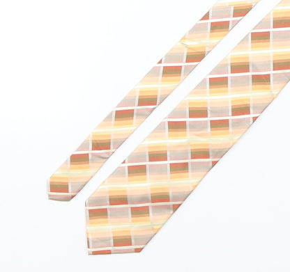 Althrupp & Peel  Mens Multicoloured Plaids & Checks Silk Pointed Tie One Size