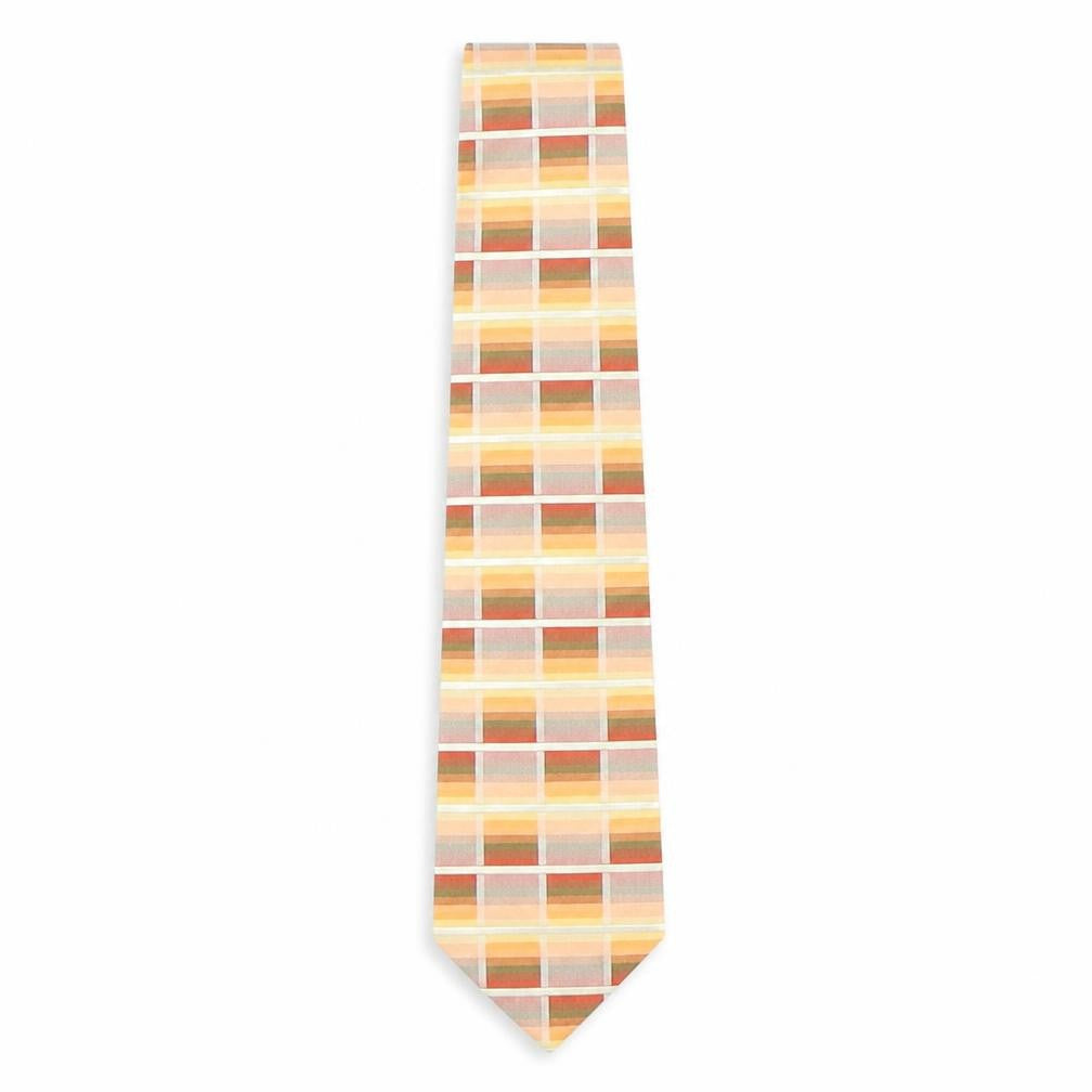 Front view of Althrupp & Peel men’s multicoloured plaids & checks silk pointed tie one size