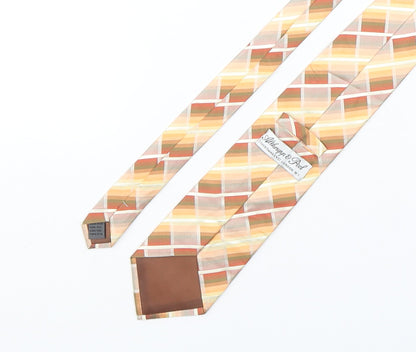 Althrupp & Peel  Mens Multicoloured Plaids & Checks Silk Pointed Tie One Size