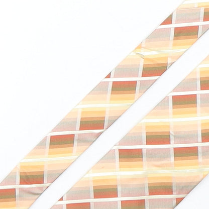 Althrupp & Peel  Mens Multicoloured Plaids & Checks Silk Pointed Tie One Size
