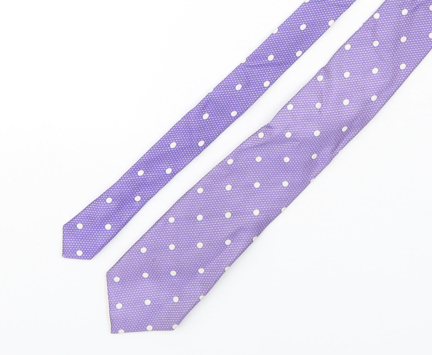 Paul Williams  Mens Purple Polka Dot Silk Pointed Tie One Size