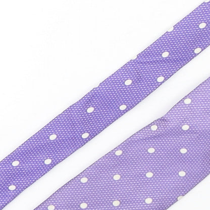 Paul Williams  Mens Purple Polka Dot Silk Pointed Tie One Size