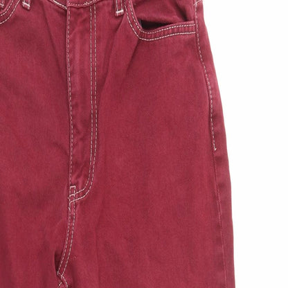 Nasty Gal Womens Purple  Cotton Tapered Jeans Size 6 L25 in Regular Button