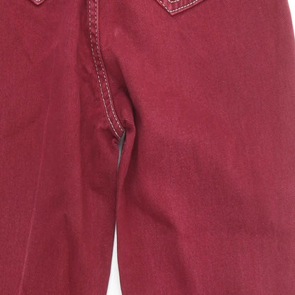 Nasty Gal Womens Purple  Cotton Tapered Jeans Size 6 L25 in Regular Button