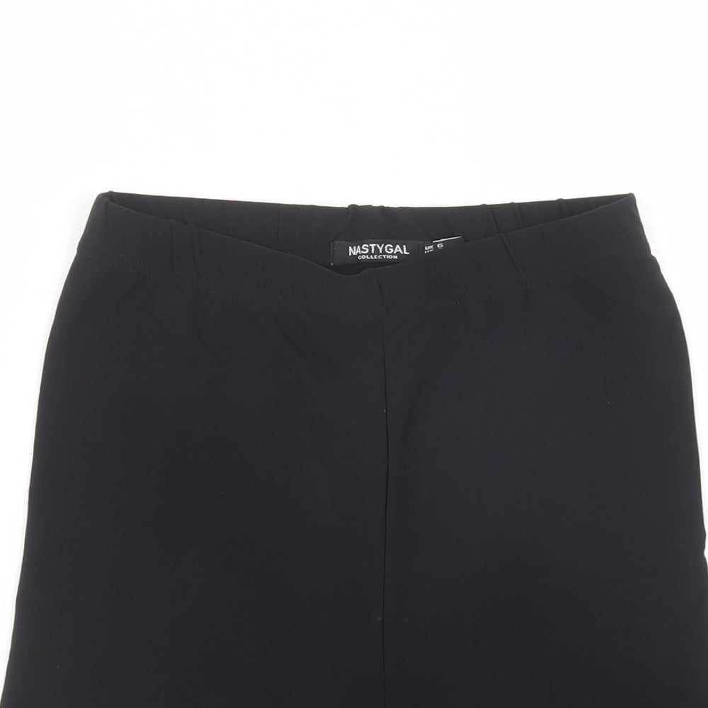 Nasty Gal Womens Black  Polyester Compression Shorts Size 6 L6 in Regular