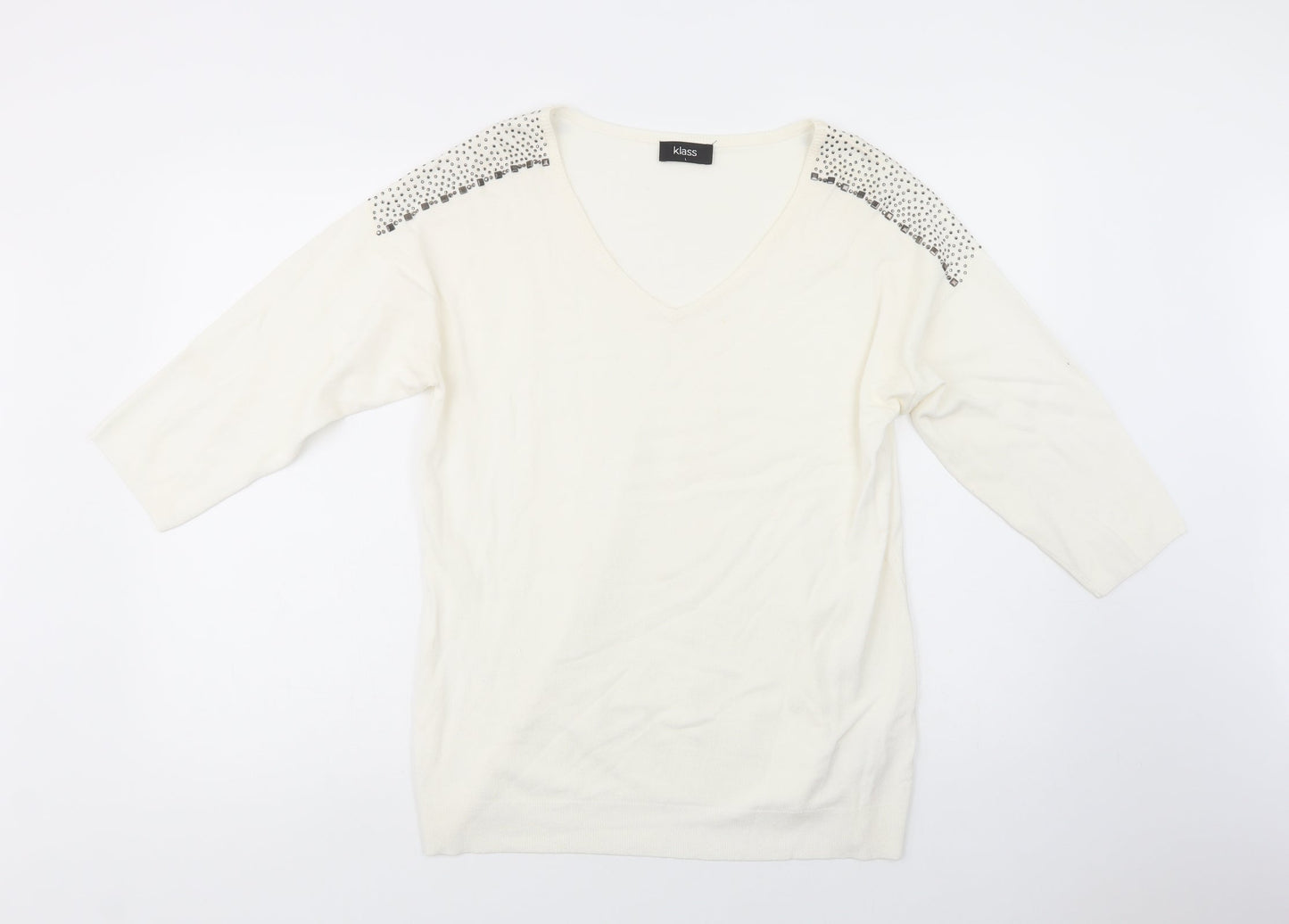 Womens UK Size L Klass Ivory Pullover Jumper