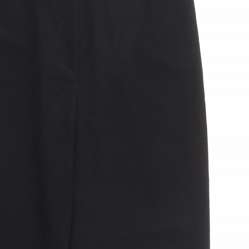 Intown Womens Black  Polyester Dress Pants Trousers Size 14 L31 in Regular Button