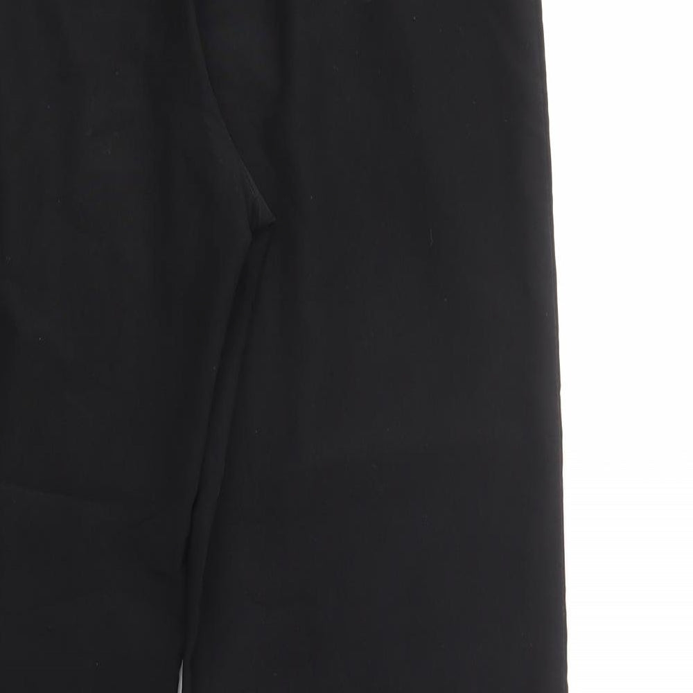 Intown Womens Black  Polyester Dress Pants Trousers Size 14 L31 in Regular Button