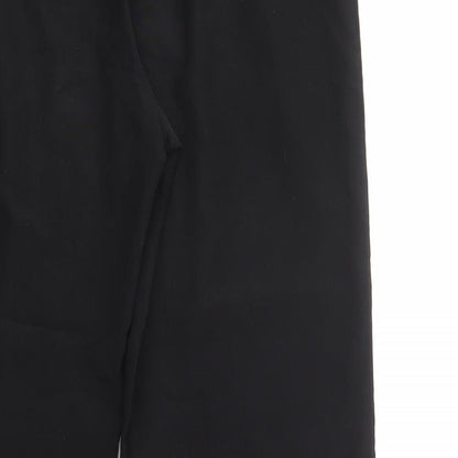 Intown Womens Black  Polyester Dress Pants Trousers Size 14 L31 in Regular Button