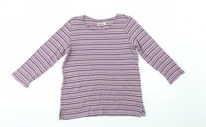 Womens UK Size 10 Arista Purple Basic T-Shirt