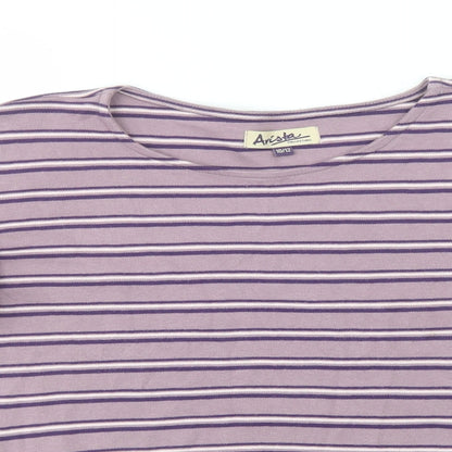 Womens UK Size 10 Arista Purple Basic T-Shirt