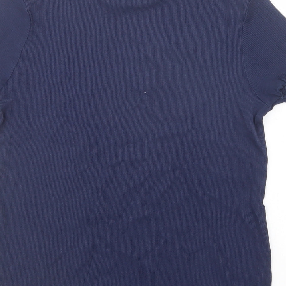 George Girls Blue  Cotton Basic T-Shirt Size 12-13 Years Crew Neck Pullover
