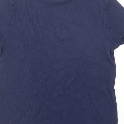 George Girls Blue  Cotton Basic T-Shirt Size 12-13 Years Crew Neck Pullover
