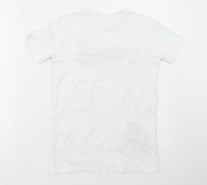 Matalan Boys White  Cotton Pullover T-Shirt Size 12-13 Years Crew Neck Pullover - Game Squad