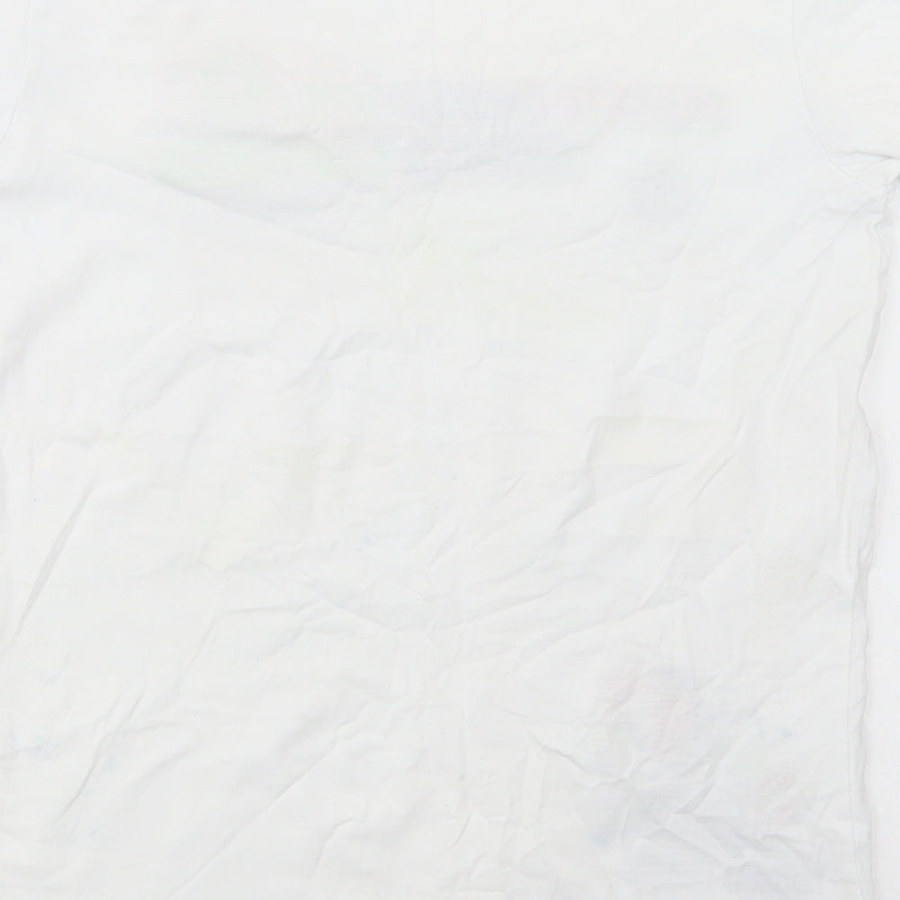 Matalan Boys White  Cotton Pullover T-Shirt Size 12-13 Years Crew Neck Pullover - Game Squad