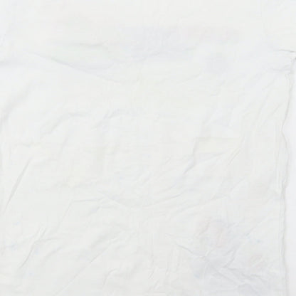 Matalan Boys White  Cotton Pullover T-Shirt Size 12-13 Years Crew Neck Pullover - Game Squad