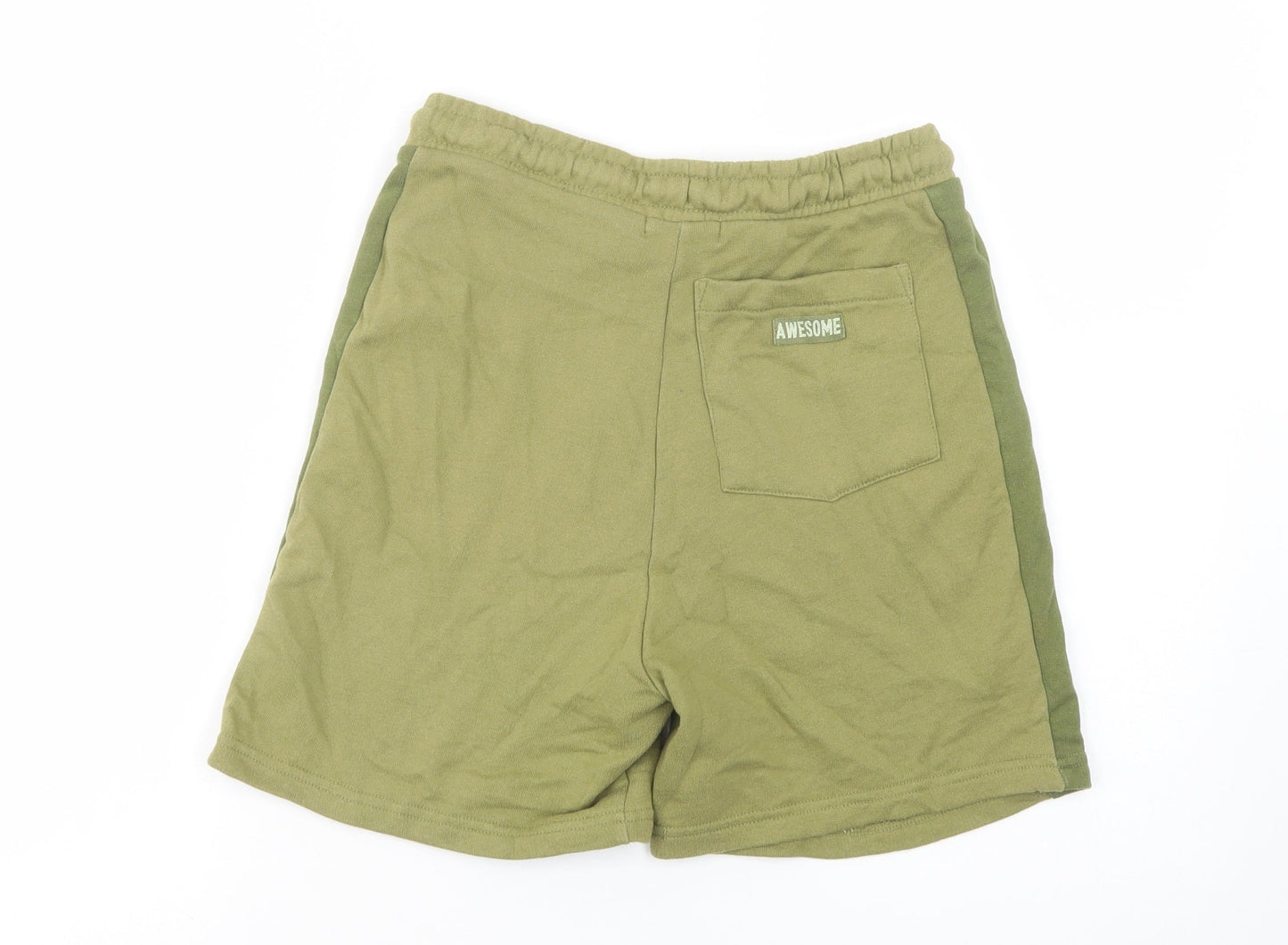 Leigh Tucker Womens Green  Cotton Sweat Shorts Size XS L5 in Regular