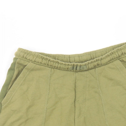 Leigh Tucker Womens Green  Cotton Sweat Shorts Size XS L5 in Regular