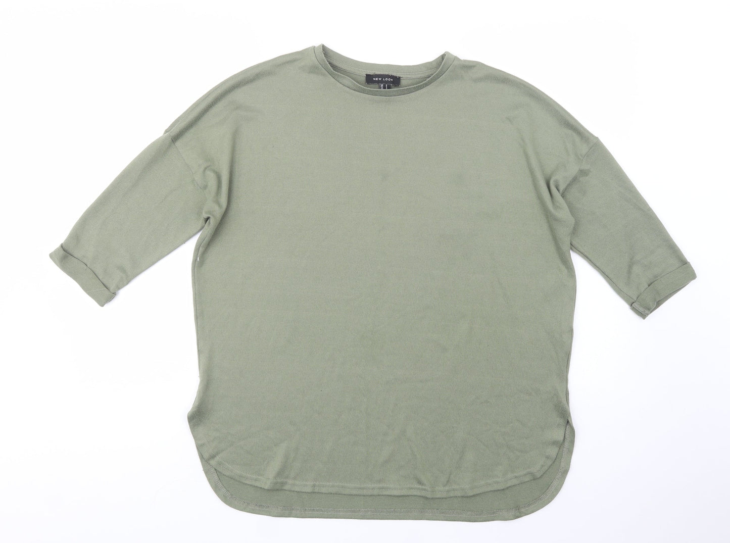 Womens UK Size S New Look Green Basic Blouse