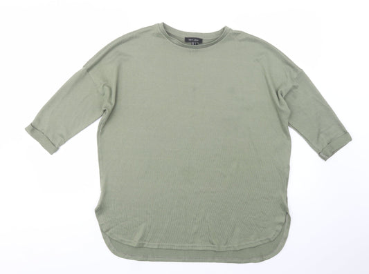 Womens UK Size S New Look Green Basic Blouse