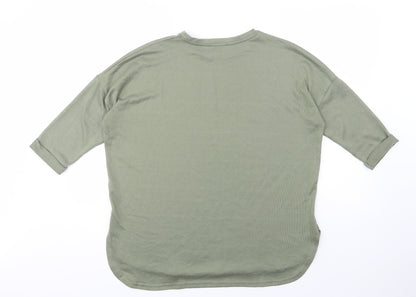 Womens UK Size S New Look Green Basic Blouse