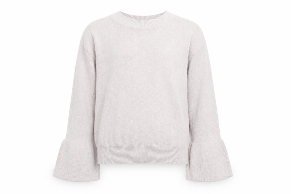 Front view of River Island girls’ pink crew neck viscose jumper, size 9-10, years pullover