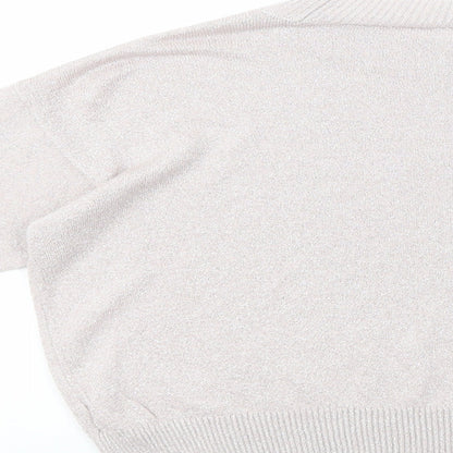 River Island Girls Pink Crew Neck  Viscose Pullover Jumper Size 9-10 Years  Pullover